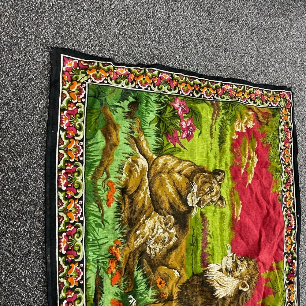 Unbranded Lion Tapestry Unisex OS Multicolor Vintage Velvet Safari Wall Art AJ53